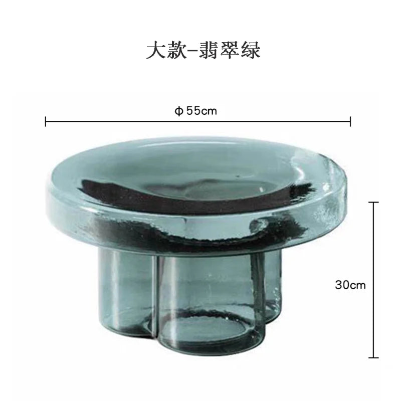 table basse d appoint colorful en verre fait a la main , salon & chambre
