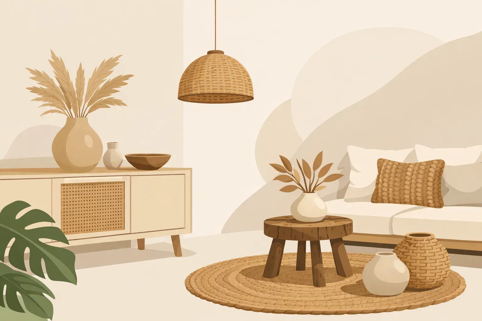 Déco maison avec matières naturelles