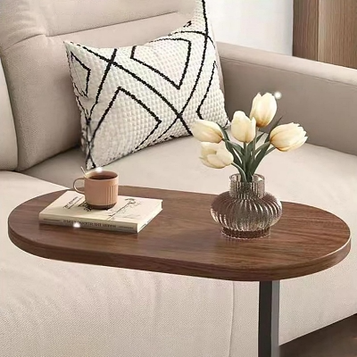 Table d'Appoint - C-shapedSideTable™ - Marron&Blanc