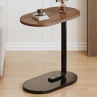 Table d'Appoint - C-shapedSideTable™ - Marron&Blanc