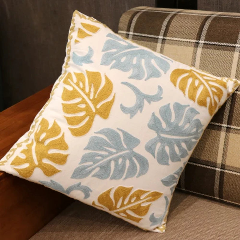 Pastoral Retro Embroidered Cushion Cover, Home Decor,Throw Pillow Cover,Nordic Style,Sofa,Living Room Cotton Pillowcases,45X45Cm