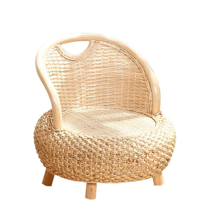Chaise basse en rotin style Japonais