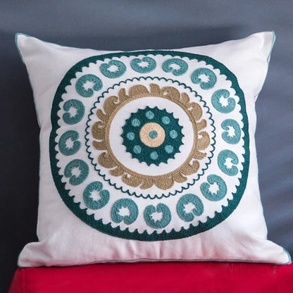 Pastoral Retro Embroidered Cushion Cover, Home Decor,Throw Pillow Cover,Nordic Style,Sofa,Living Room Cotton Pillowcases,45X45Cm