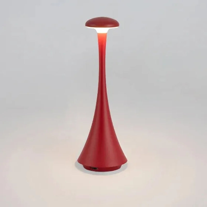 Ggbingo Mushroom Table Lamp, USB-C Rechargeable Wireless Touch Creative Night Light for Hotel, Bedroom & Home Atmosphere