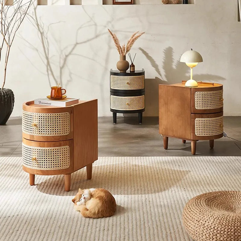 table  basse d appoint en rotin de style Japonais