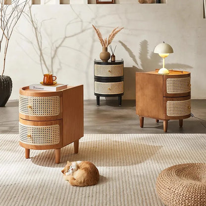 table  basse d appoint en rotin de style Japonais