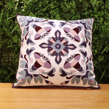 Pastoral Retro Embroidered Cushion Cover, Home Decor,Throw Pillow Cover,Nordic Style,Sofa,Living Room Cotton Pillowcases,45X45Cm
