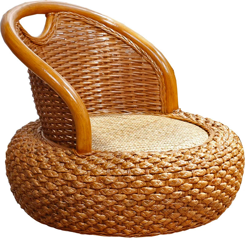 Chaise basse en rotin style Japonais
