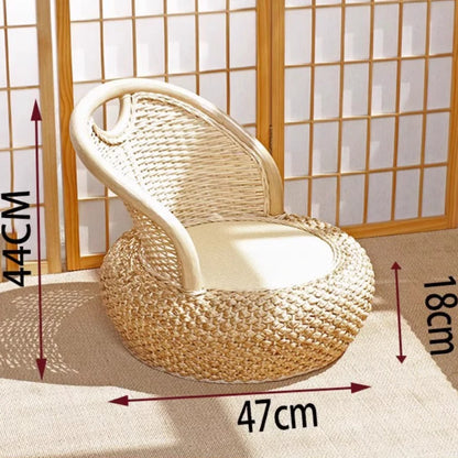 Chaise basse en rotin style Japonais