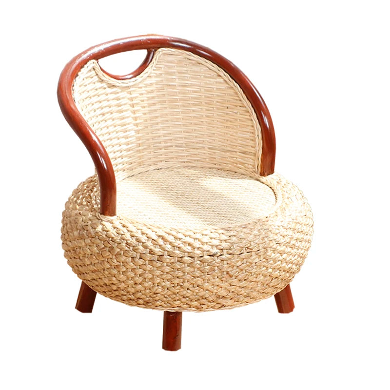 Chaise basse en rotin style Japonais
