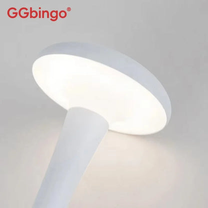 Ggbingo Mushroom Table Lamp, USB-C Rechargeable Wireless Touch Creative Night Light for Hotel, Bedroom & Home Atmosphere