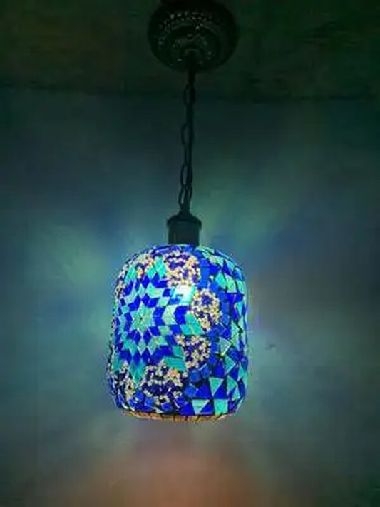 Bohemia Turkish Mosaic Lamp Handmade Stained Glass Sconce Bar Restaurant Retro Vintage Mediterranean LED Hanging Light E27