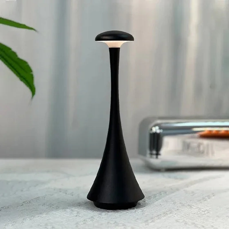 Ggbingo Mushroom Table Lamp, USB-C Rechargeable Wireless Touch Creative Night Light for Hotel, Bedroom & Home Atmosphere