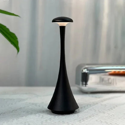 Ggbingo Mushroom Table Lamp, USB-C Rechargeable Wireless Touch Creative Night Light for Hotel, Bedroom & Home Atmosphere