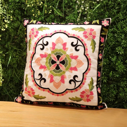 Pastoral Retro Embroidered Cushion Cover, Home Decor,Throw Pillow Cover,Nordic Style,Sofa,Living Room Cotton Pillowcases,45X45Cm