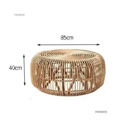table basses d appoint Japonaise en rotin