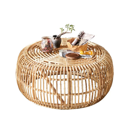 table basse d appoint en rotin  duo ou solo