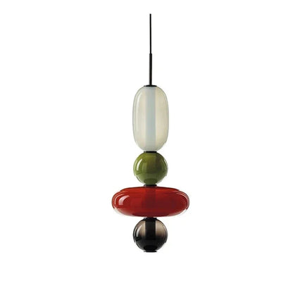 2025 Post Modern Bedside Chandelier Creative Color Candy Pendant Lamp Italian Design Restaurant Display Window Glass Pendant Lamp