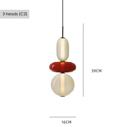 2025 Post Modern Bedside Chandelier Creative Color Candy Pendant Lamp Italian Design Restaurant Display Window Glass Pendant Lamp