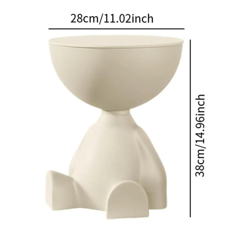 Side End Table Household Ornament Multifunction Sculpture Furniture Flat Head Figurine Sofa Edge Table Household