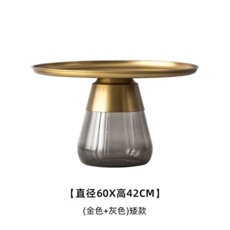 Light Luxury Living Room round Metal Side Table Bedroom Creative round Table Nordic Coffee Table Combination Sofa Side Tables