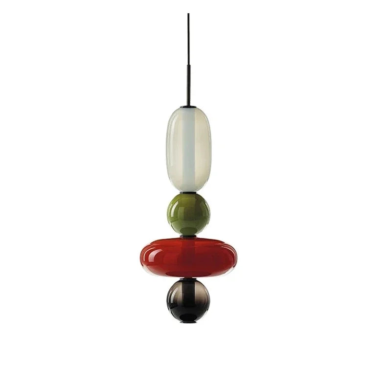 2025 Post Modern Bedside Chandelier Creative Color Candy Pendant Lamp Italian Design Restaurant Display Window Glass Pendant Lamp