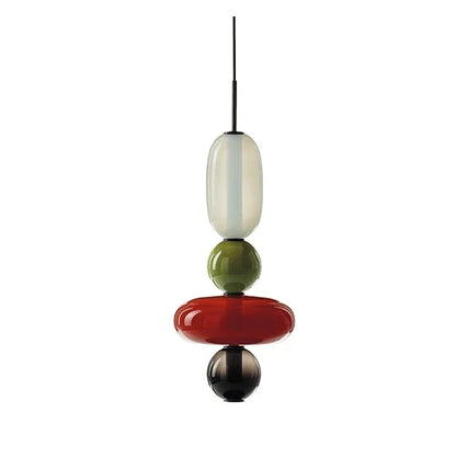 2025 Post Modern Bedside Chandelier Creative Color Candy Pendant Lamp Italian Design Restaurant Display Window Glass Pendant Lamp