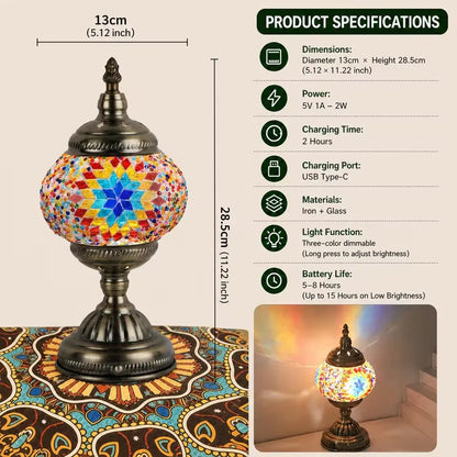 LED Table Lamp Touch Sensor Desktop Night Light Rechargeable Wireless Reading Lamp for Restaurant Hotel Bar Bedroom Decor Light