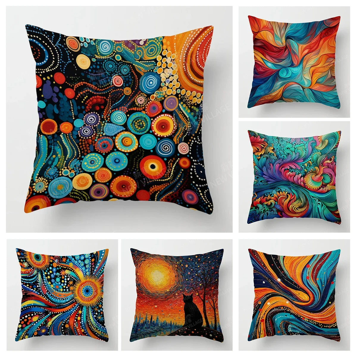 coussin housse authentique multi couleur