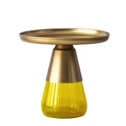 Light Luxury Living Room round Metal Side Table Bedroom Creative round Table Nordic Coffee Table Combination Sofa Side Tables