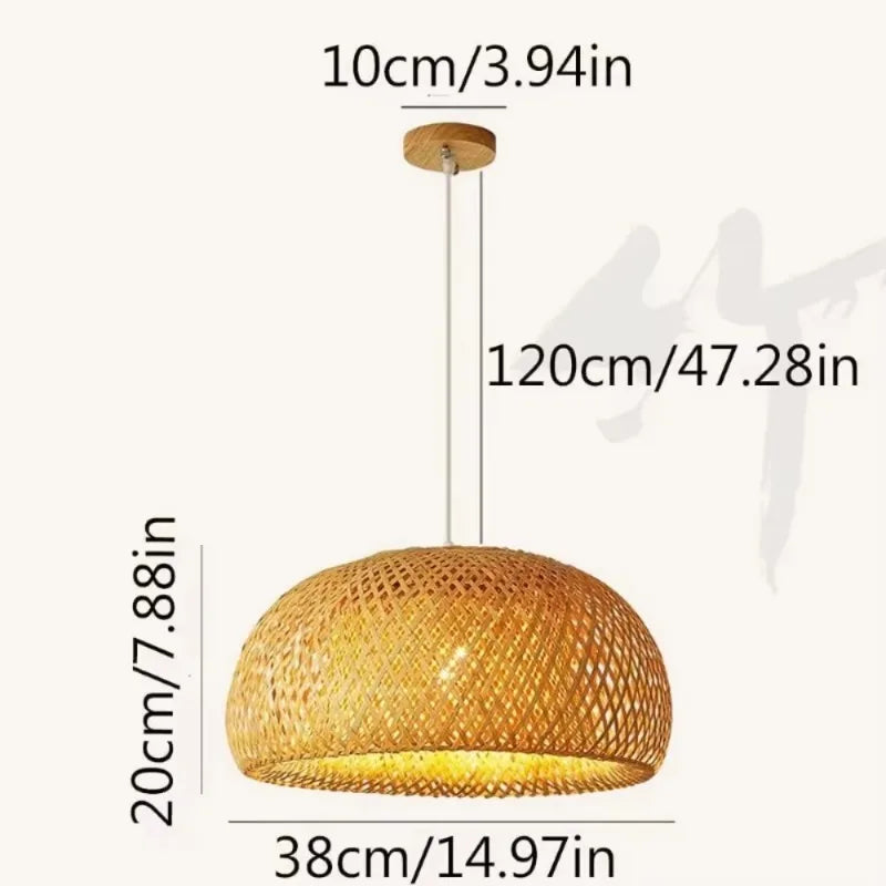 lampe suspendu en rotin