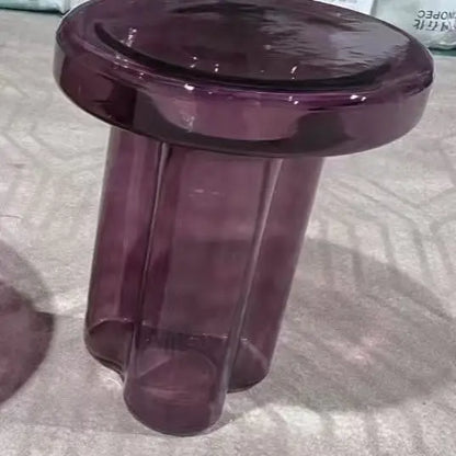 table basse d appoint colorful en verre fait a la main , salon & chambre