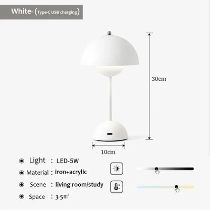 USB Lampe Champignon de Table et bureau couleur varier