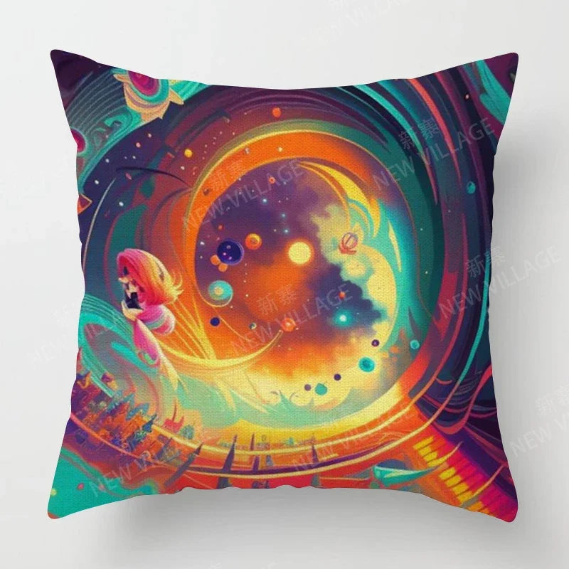authentic multi-color cushion cover