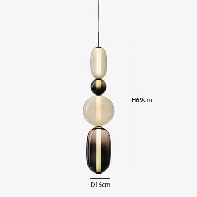 2025 Post Modern Bedside Chandelier Creative Color Candy Pendant Lamp Italian Design Restaurant Display Window Glass Pendant Lamp