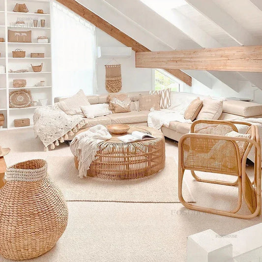 table basses d appoint Japonaise en rotin
