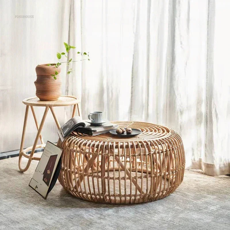 table basses d appoint Japonaise en rotin