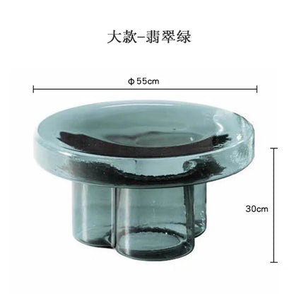 table basse d appoint colorful en verre fait a la main , salon & chambre