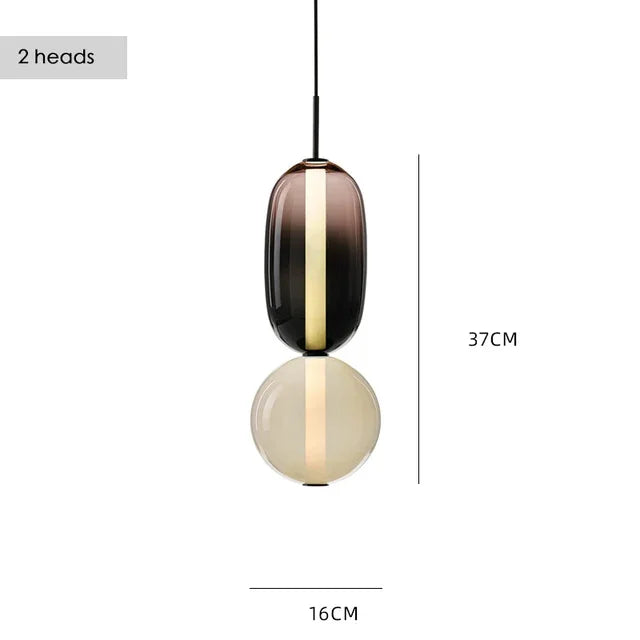 2025 Post Modern Bedside Chandelier Creative Color Candy Pendant Lamp Italian Design Restaurant Display Window Glass Pendant Lamp