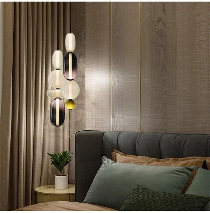 2025 Post Modern Bedside Chandelier Creative Color Candy Pendant Lamp Italian Design Restaurant Display Window Glass Pendant Lamp