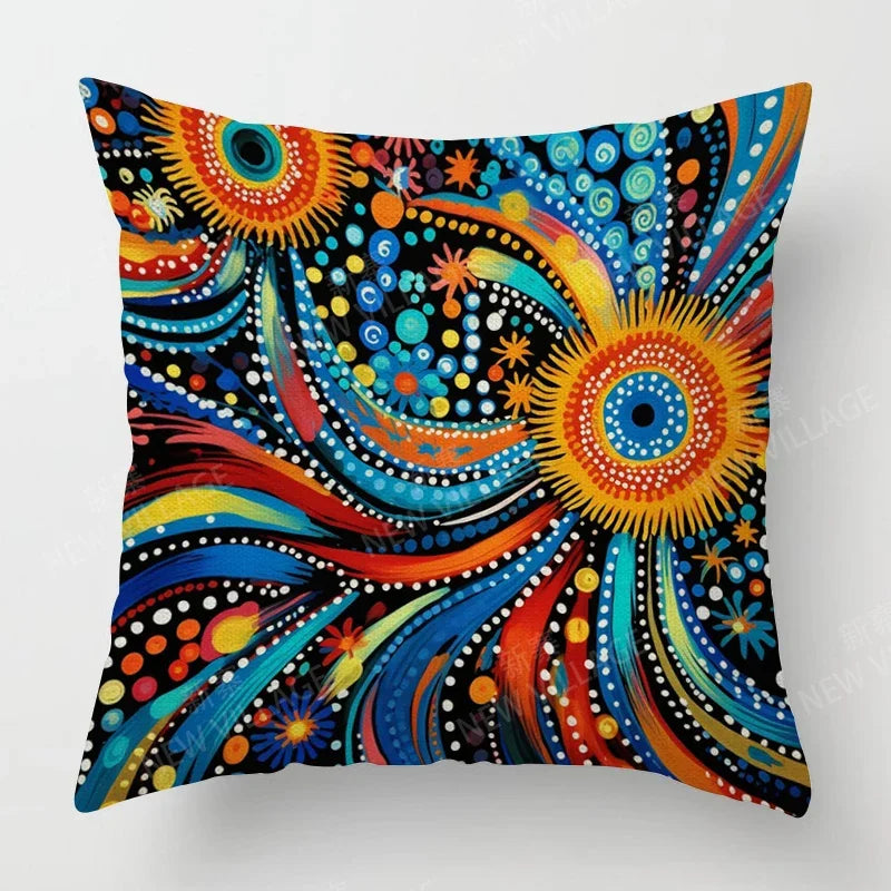 authentic multi-color cushion cover