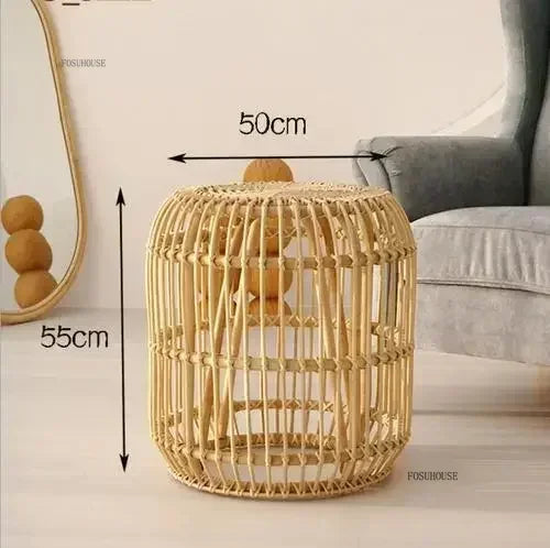 table basses d appoint Japonaise en rotin