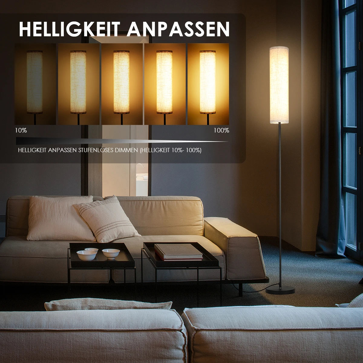 lampe de sol moderne avec controle a distance
