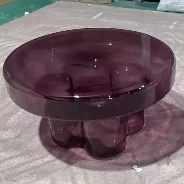 table basse d appoint colorful en verre fait a la main , salon & chambre
