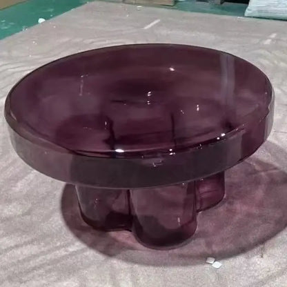 table basse d appoint colorful en verre fait a la main , salon & chambre