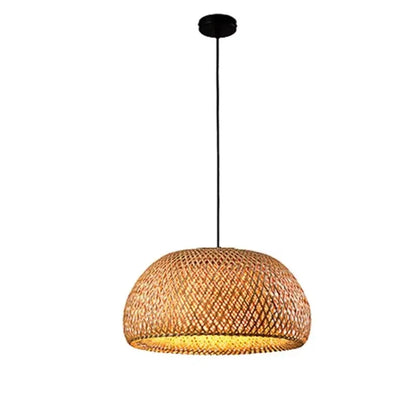 2025 Bamboo Pendant Lamps Hand Knitted Chinese Style Weaving Hanging Lamps 26Cm Restaurant Home Decor Lighting Fixtures HOT