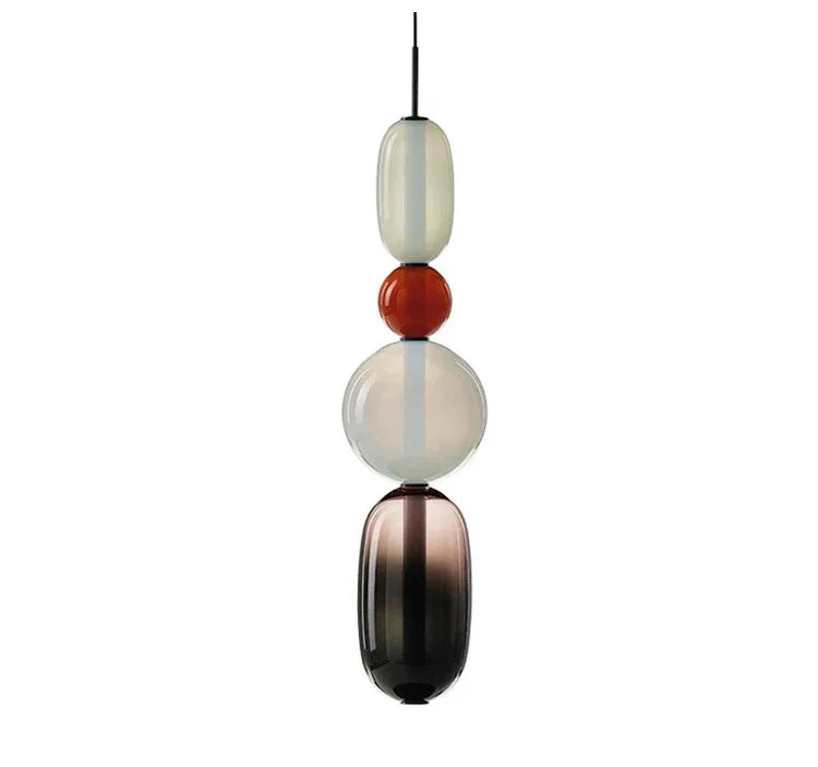 2025 Post Modern Bedside Chandelier Creative Color Candy Pendant Lamp Italian Design Restaurant Display Window Glass Pendant Lamp