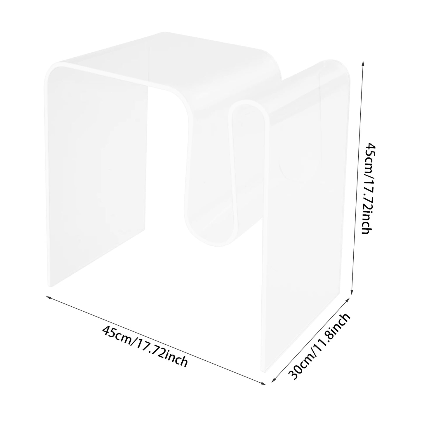 table basse d appoint en acrylique design courbe et couleur varier
