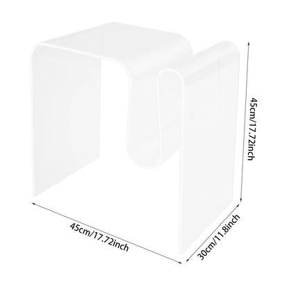 table basse d appoint en acrylique design courbe et couleur varier