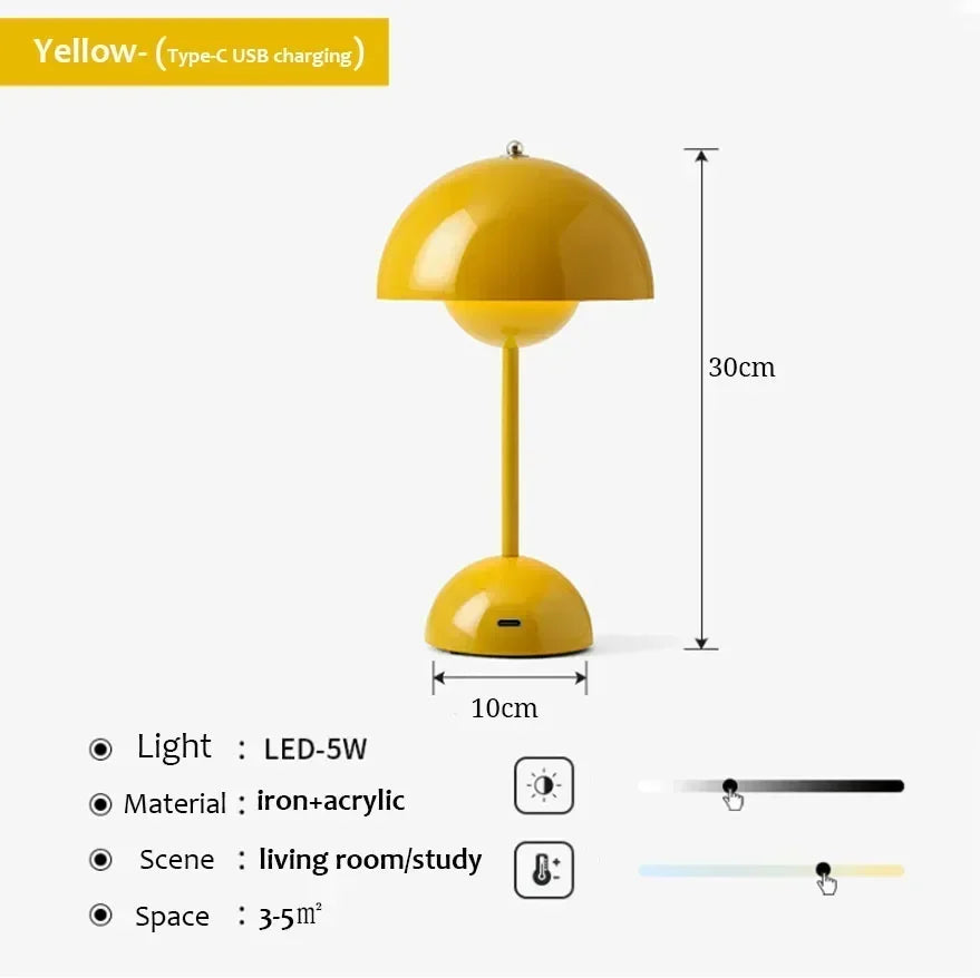 USB Lampe Champignon de Table et bureau couleur varier